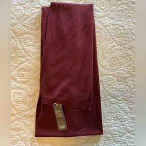 NEW Eileen Fisher Wool Maroon Wrap Scarf NWT